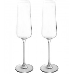 Jogo 2 Tacas 260ml Para Champanhe De Cristal Ecológico Finesse Lartisan